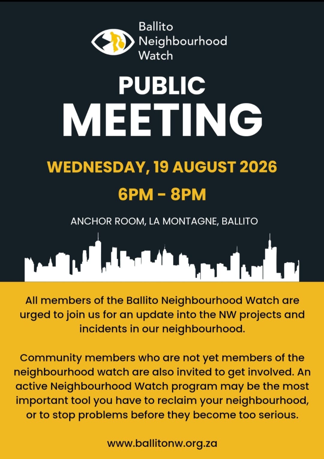 Ballito Neighbourhood Watch Public Meeting | 19 August 2026 | Ballito Village